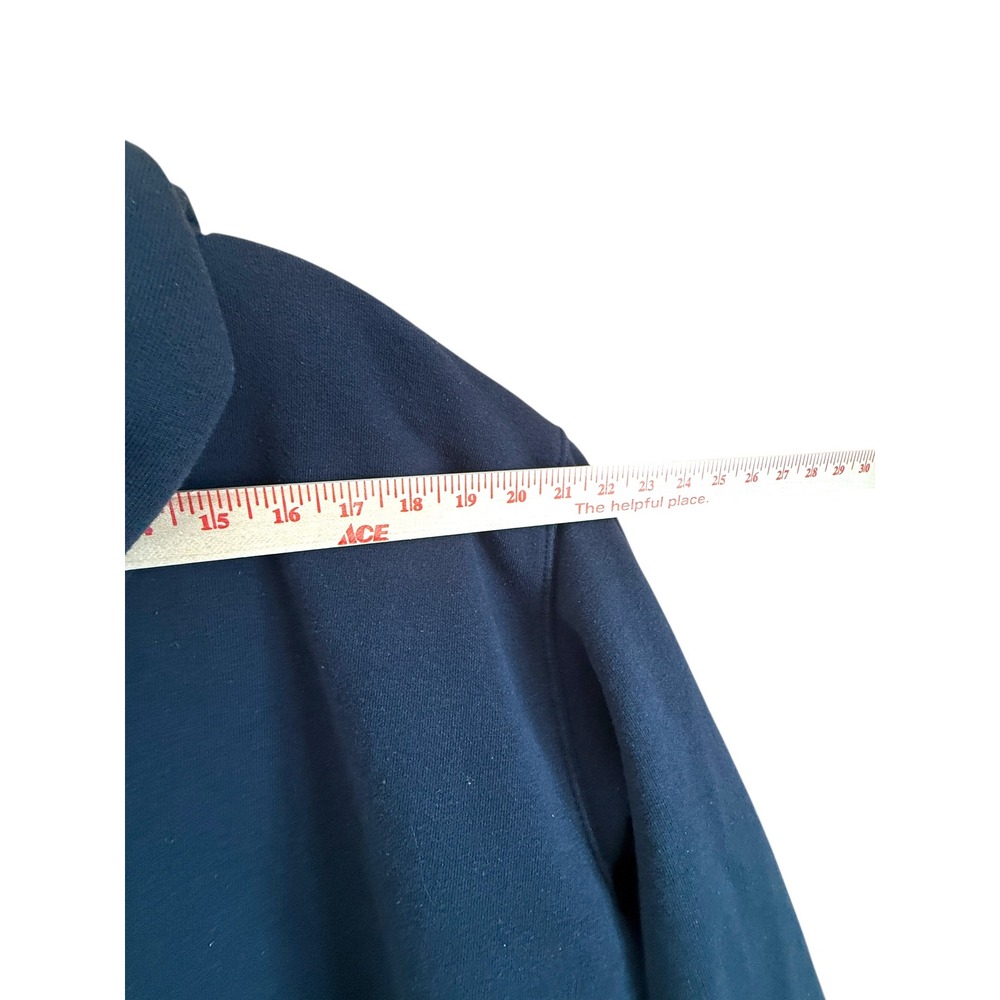 Carhartt Hoodie XL Loose Fit Navy‎ Blue Spell Out Logo Sleeve Sweatshirt - Picture 10 of 11